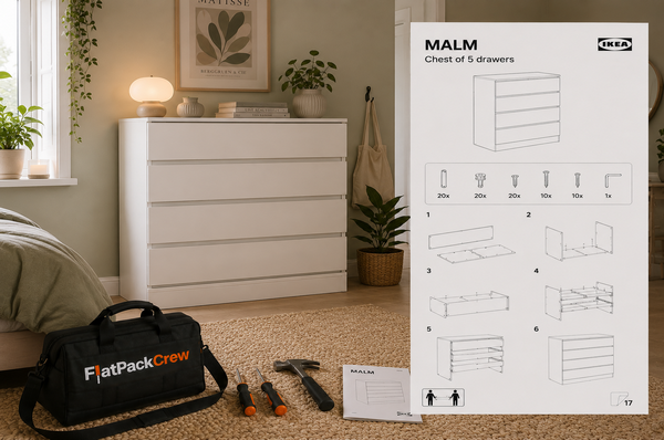 FlatPackCrew Assembled Malm Drawers